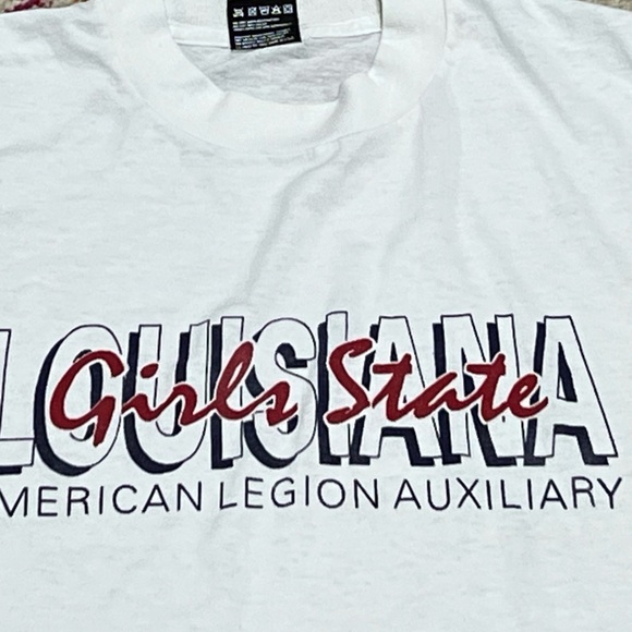 Vintage Sports 90s Louisiana Girls State American Legion 1990 Tee Tshirt - Picture 3 of 4